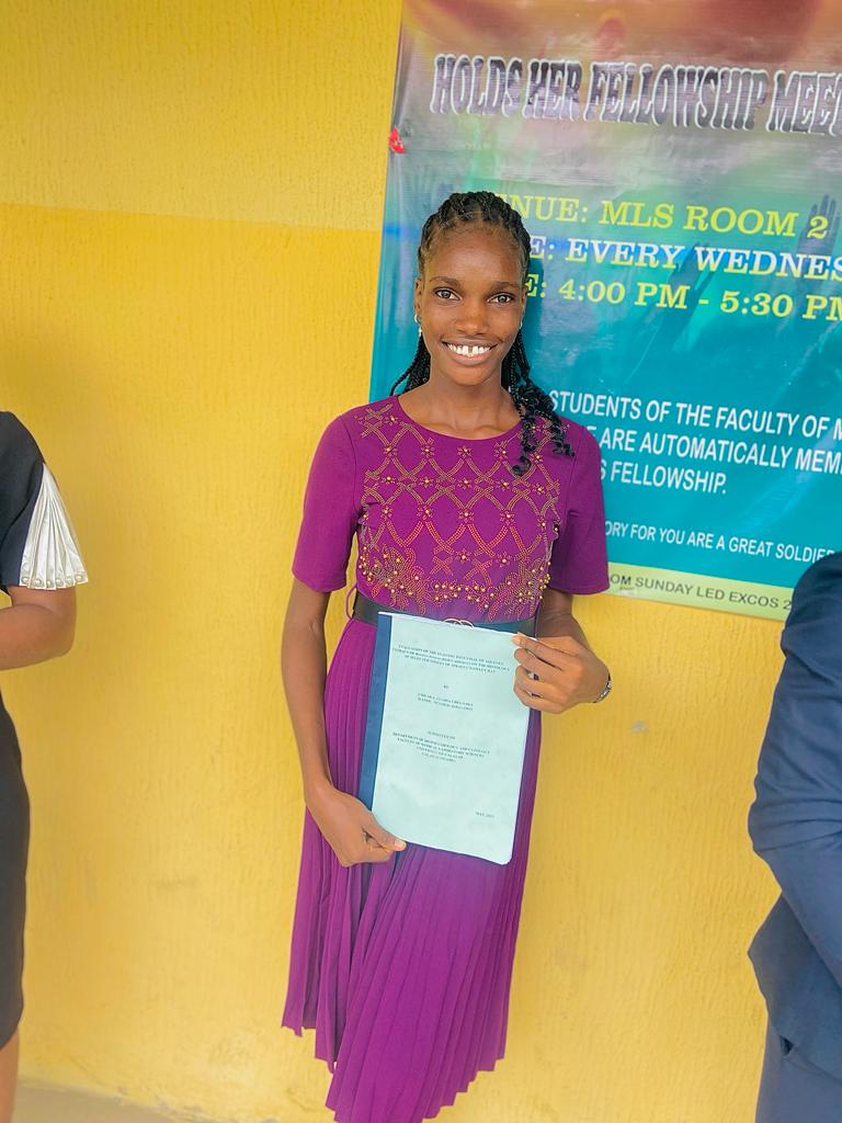 Glow_riq's tweet photo. Final medical professional exams ✔️
Project defense ✔️
Bachelor of Medical Laboratory Science degree acquired ✔️🤭
Congratulations SCT. Gloria Chiamaka Chilaka 😊
I came, I saw and I conquered!.🥳🥳
Chukwu Dalu! 🙌🏿 #BMLSC #Labscientist #histopathology https://t.co/l858DXuLK5
