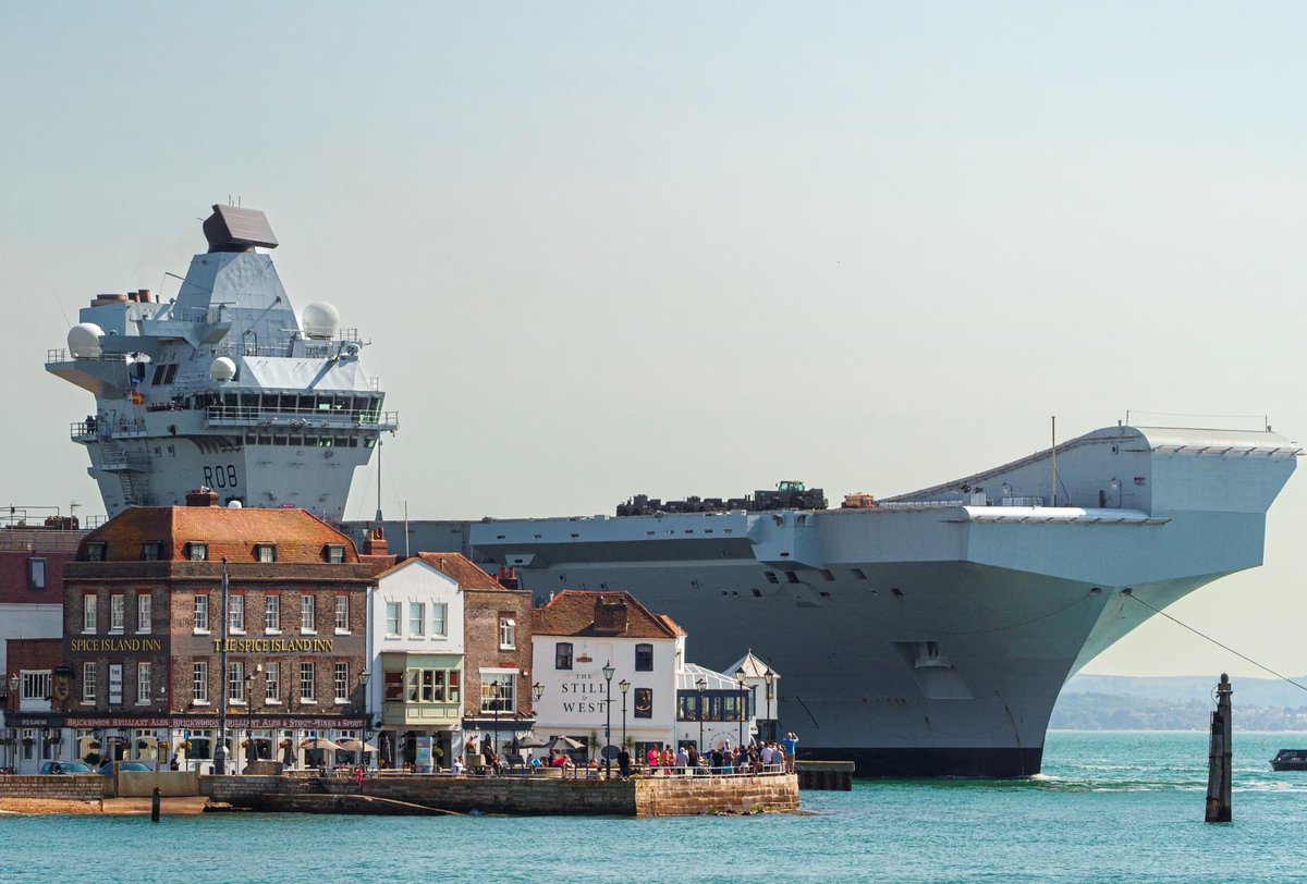 HMS Queen Elizabeth returns to Portsmouth