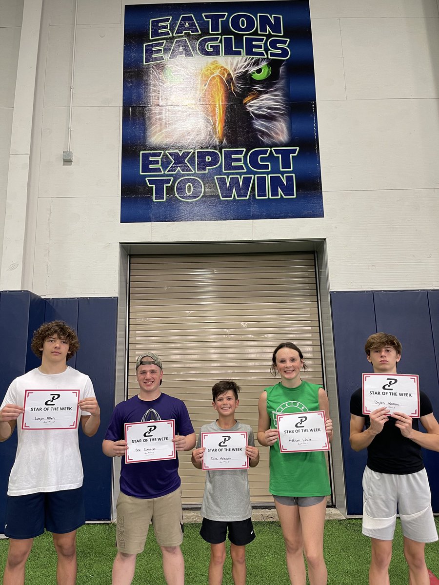 Performance Course (@pcnowisthetime) on Twitter photo We are absolutely fired up to be back working with the athletes <a href="/EatonHighSchool/">Eaton Eagles</a>! #GoBirds🦅
Great start to the summer with some awesome kids. Can’t wait to see how they progress.
S/O to our Stars of the Week:
FEM: Danielle & Taylor
ADV: Logan & Case
DEV: Addison, Dane, Dylan We are absolutely fired up to be back working with the athletes <a href="/EatonHighSchool/">Eaton Eagles</a>! #GoBirds🦅
Great start to the summer with some awesome kids. Can’t wait to see how they progress.
S/O to our Stars of the Week:
FEM: Danielle & Taylor
ADV: Logan & Case
DEV: Addison, Dane, Dylan