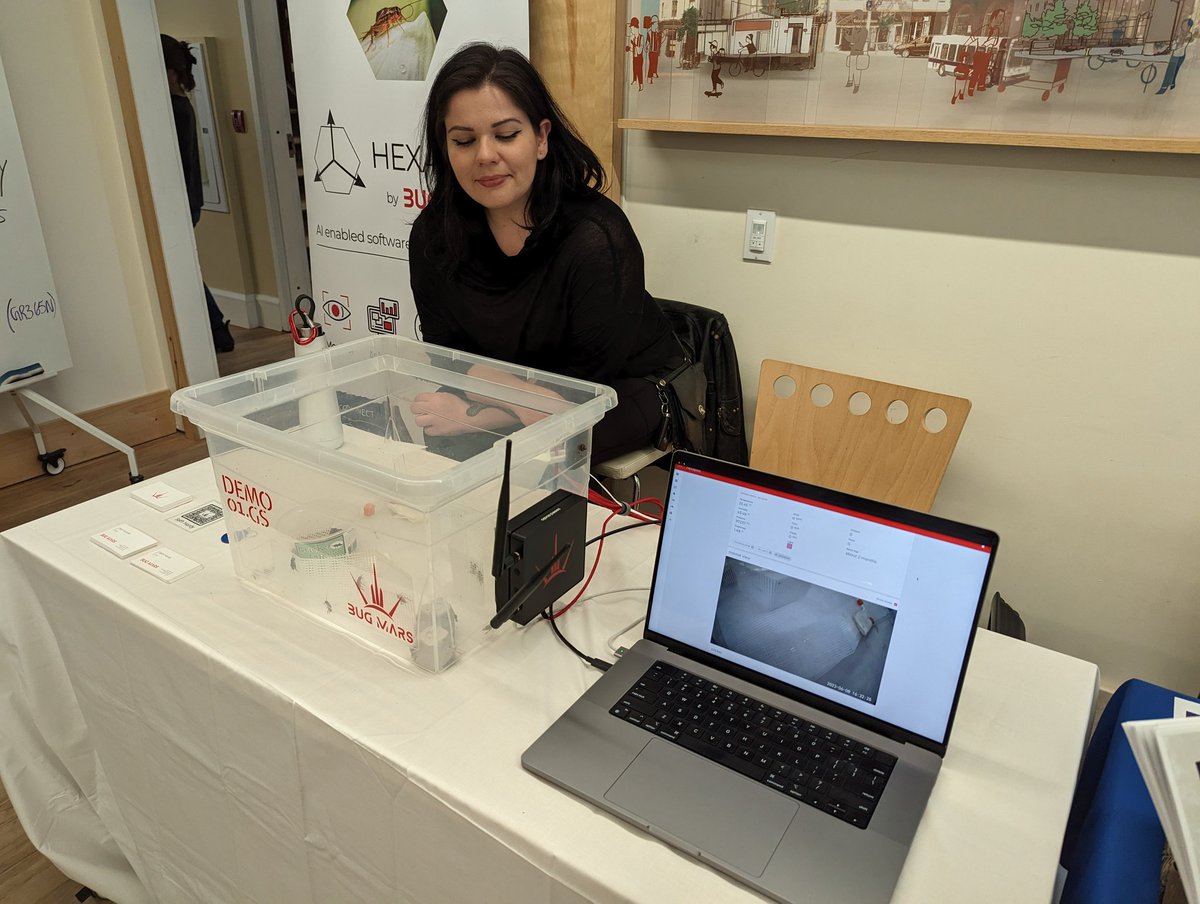 Visit us @10Carden where we are demoing #Hexapod! Our AI software monitors insect farms giving realtime and predictive insights to the farmers. #sustainable #foodinnovation @InnovateGuelph @HarvestImpactGW