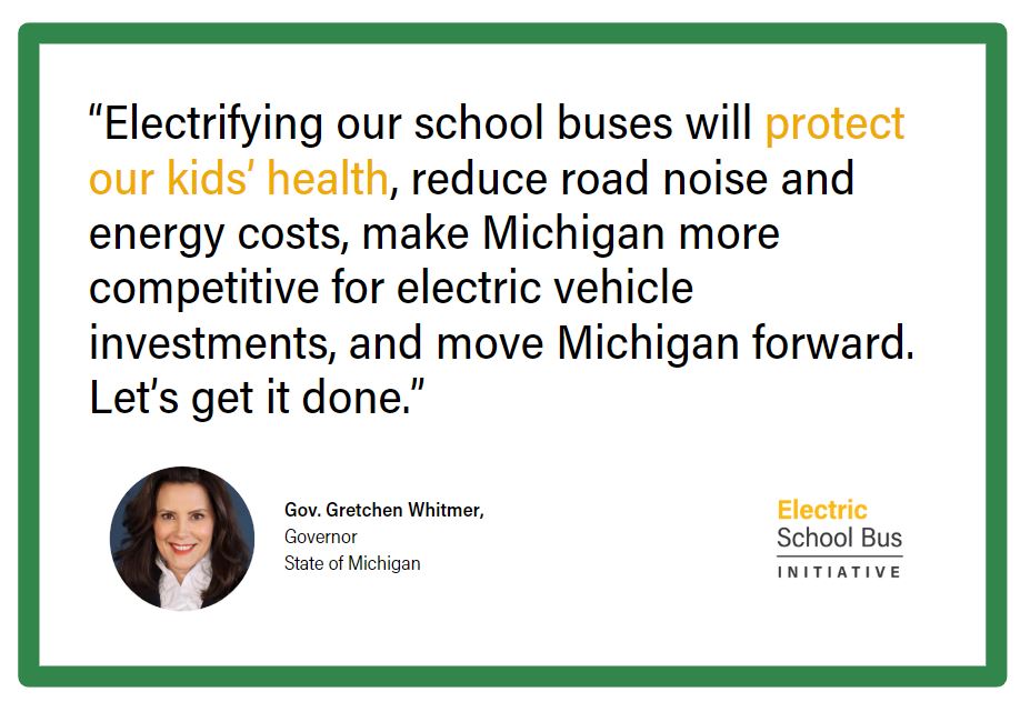 The time is NOW for a #CleanRide4Kids in Michigan!

<a href="/GovWhitmer/">Governor Gretchen Whitmer</a>