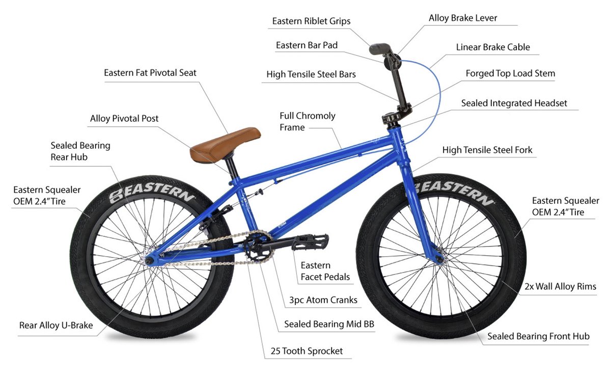Check the specs on  the #EasternTraildigger - It has lots of features usually reserved for more expensive models, but you can cop a Traildigger for only $450 at a shop near you. Compare and save! Visit easternbikes.com/products/trail… for full specs
#bmx #easternbikes