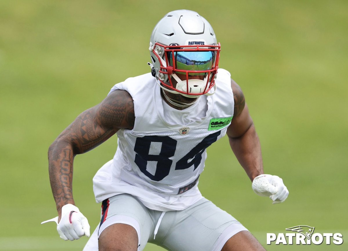 mikekadlick's tweet image. WR Kendrick Bourne was back at #Patriots OTAs on Thursday. 

(📸: ⁦@PATRIOTSdotCOM⁩)