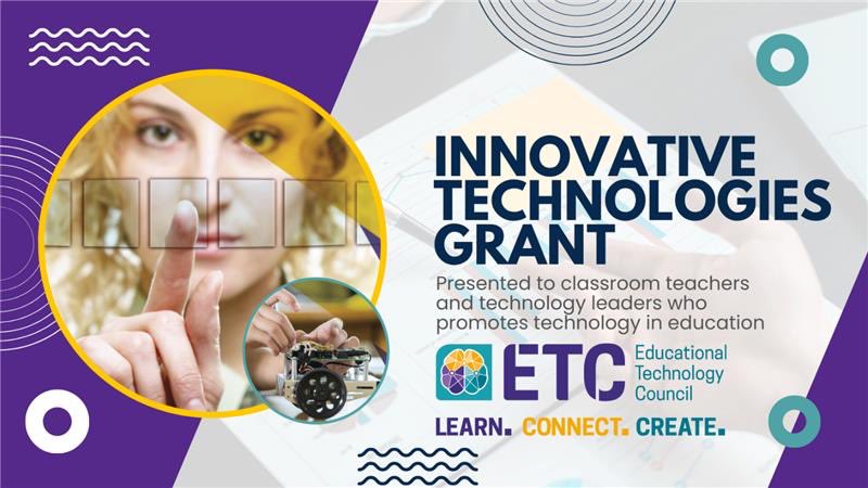 Did you know ETC has $3000 to give away in grants this year 💸

The Innovative Technologies Grant is presented to a classroom teacher who works to promote best practices relating to innovative technology integration! 

Deadline: June 30, 2023 

etc.teachers.ab.ca/grantsawards/p…