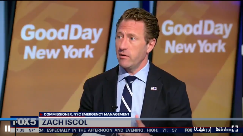 @NYCEMCommish Zach Iscol spoke with @fox5ny this morning about how to stay safe while NYC is under an Air Quality Health Advisory. Watch here: fox5ny.com/video/1231922