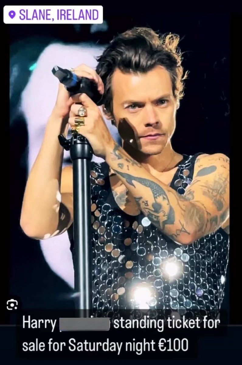 HowLongTillYouC's tweet photo. HSLOT ticket for Slane this Saturday 10/06/2023. GA standing €100. Message me if interested and I'll pass on the details. #HarryStylesLoveOnTour #SlaneCastle #HSLOTSlane #HarryInSlane #LoveOnTourSlane https://t.co/7C2ZVHUC7g