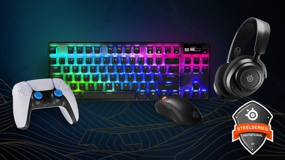 SteelSeries's tweet image. 🏆 STEELSERIES INVITATIONAL GIVEAWAY 🏆

TWO winners 😲 = 🎧 Arctis Nova 7 ⌨Apex Pro TKL 🖱 Prime Wireless 🎮 @kontrolfreek No-Slip Grips

TO ENTER:
-follow us and @PlayApex
-like + rt this tweet
-global 🌎

winners picked after stream SUNDAY 3:30 PM PST twitch.tv/steelseries