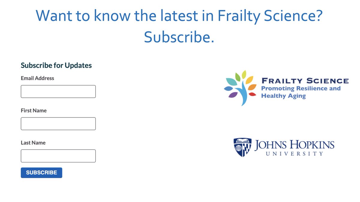 FrailtyScience's tweet photo. Our Summer 2023 #Frailty Science Newsletter is coming together.
You don't want to miss it.
Subscribe here: https://t.co/Yb1c46BqbW https://t.co/9cKqne8Cs7