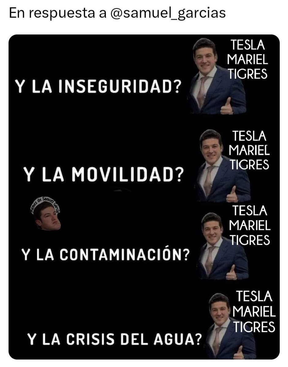 <a href="/samuel_garcias/">Samuel García</a> Nuevo León exige otro gobernador que no esté vinculado al lavado de dinero y peculado. Además que sus únicos temas de conversación sean los siguientes: