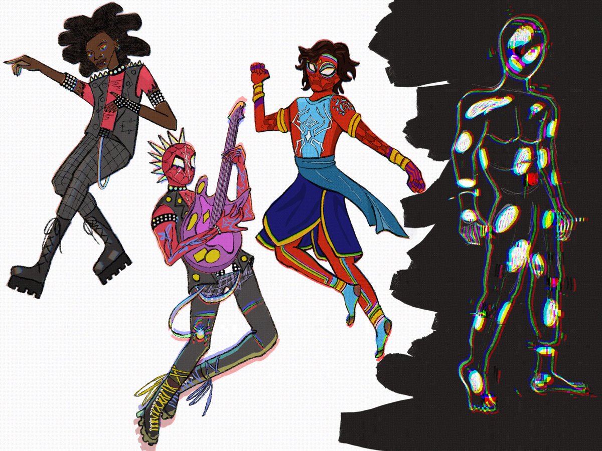 FlCTIONALSTATE's tweet image. across the spiderverse dump