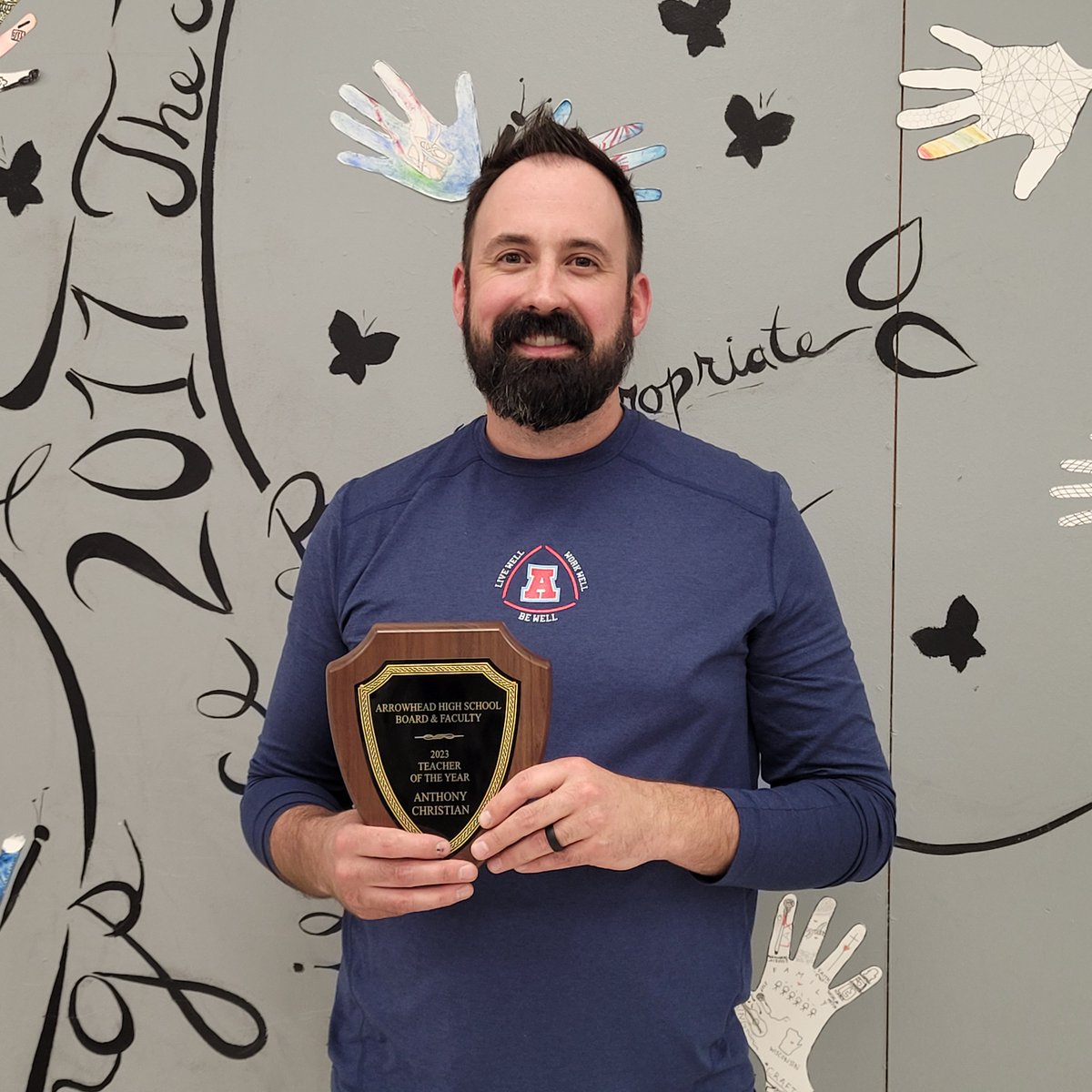 Arrowhead High School has named its two Teachers of the Year.  
The award goes to the well deserving:  
     * Anthony Christian, Tech Ed Teacher
     * Tamara Lindmair, Social Studies Teacher
They go above and beyond for the school and, most importantly, for their students!