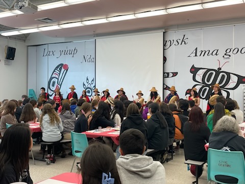 The annual Charles Hays Learning Feast took place last week!  Thank you to <a href="/wapsigatgyet52/">Indigenous Ed SD52</a> for helping students and staff learn proper protocols to hold this event. Thank to you also to student leaders, CHSS staff and honored guests who welcomed Grade 8 students with this event!