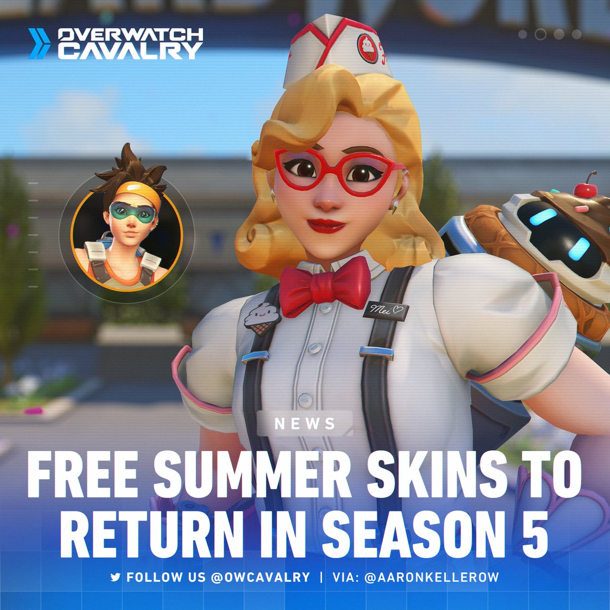 Overwatch Cavalry on Twitter "'Sprinkles' Mei and 'Sprinter' Tracer