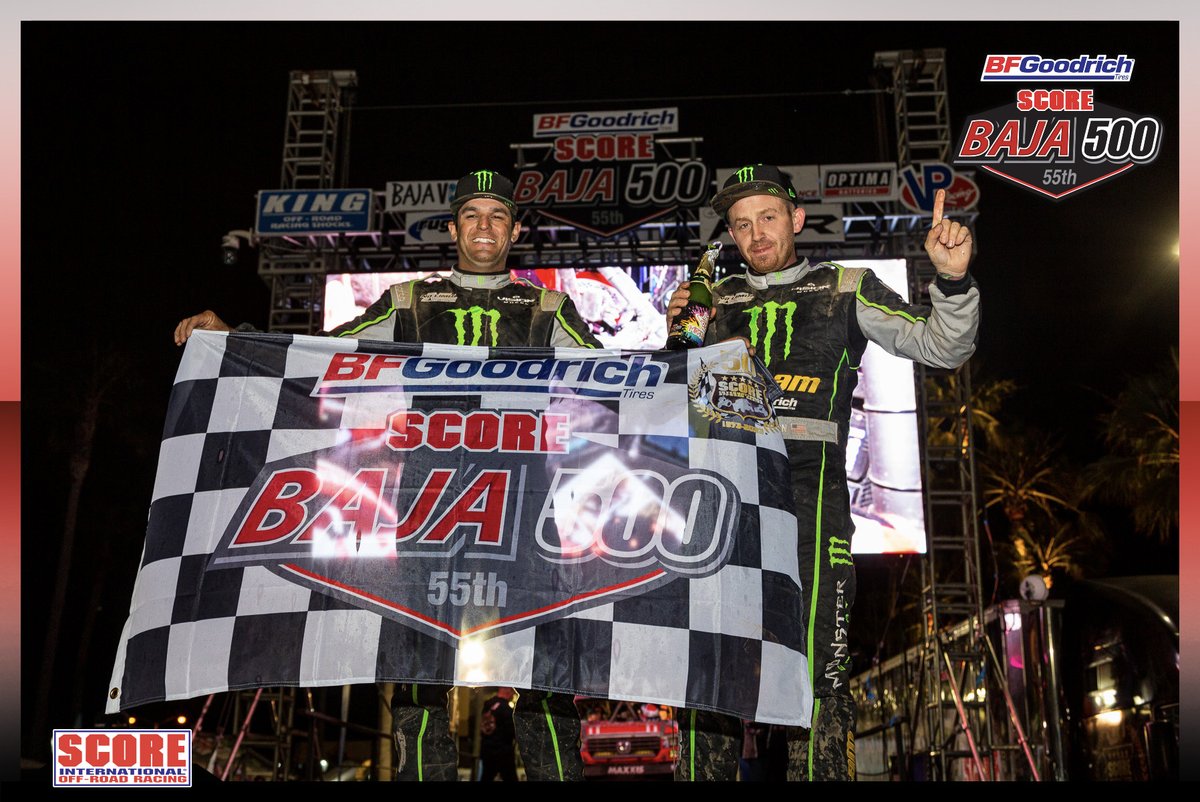 Congrats to Phil Blurton and the No. 2944 team for winning the Pro UTV FI class at the @BFGoodrichTires 55th SCORE Baja 500. @BajaJerky @Ford @VP_Racing_Fuels @PolarisRZR @OptimaBatteries @ruggedradios @kingshocks #baja500 #bajacalifornia