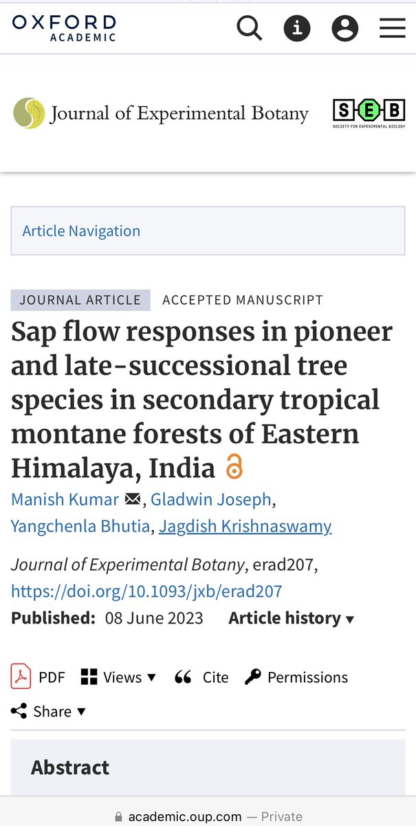 ManishEcoHydro's tweet photo. Paper alert!! 
Very happy to share the hard work of many years &amp; One of the first sap flow studies from Indian &amp; Eastern Himalaya.
Thank you @JagdishKrishna8 @Yangchenla_B, Gladwin Joesph @atree_org @unibirmingham @MAHE_Manipal 
https://t.co/zyQCqroWrt https://t.co/NRWH5VCVRG