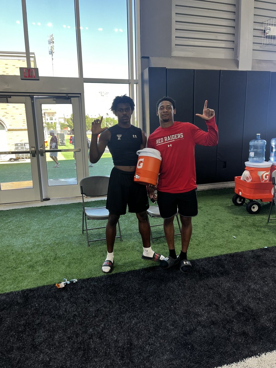 Appreciate <a href="/DadrionT/">Dadrion_TaylorD</a> for naming me Defensive MVP <a href="/TexasTechFB/">Texas Tech Football</a> camp. <a href="/single_antonio/">Antonio Singleton</a> <a href="/CoachStrange06/">Freddie Strange Jr.</a> <a href="/bmecamps/">bmecamps</a> Next stop North Texas!