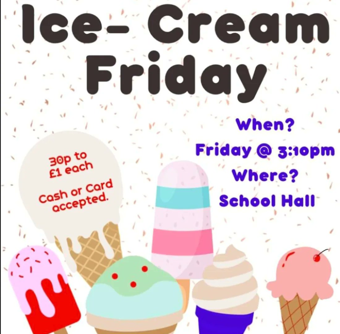 Please join us tomorrow (09/06/23) afternoon from 2pm, for our first 'Community Coffee Club' followed by a chance to treat yourself (& your child) with another Ice Cream Friday. We can't wait!
#tewkesburyprimaryPTFA #TewkesburyPrimary #TewkPri  #tewkesburycofeprimary #Tewkesbury