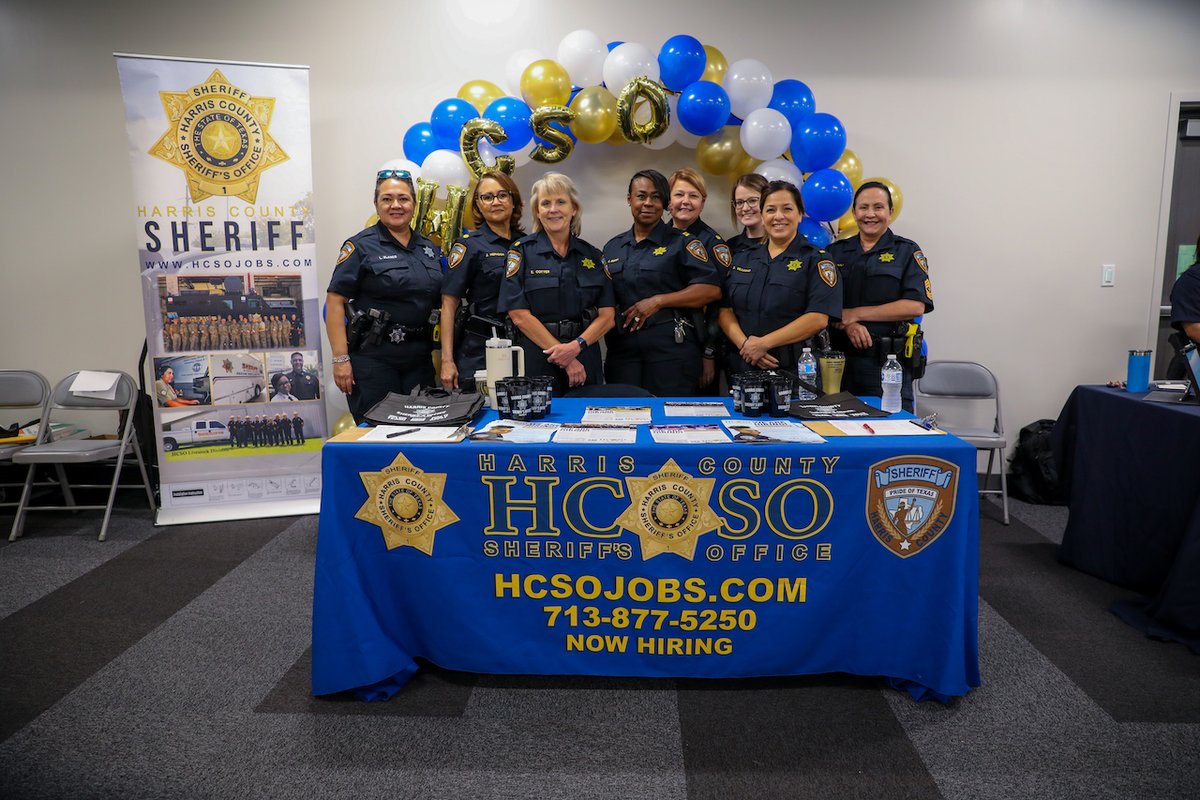 HCSOTexas's tweet photo. To everyone that joined the Multi-Agency Women's Job Fair, thank you so much! For those of you looking for a job, we are hiring! If you want to make a difference, call 713-877-5250 or visit https://t.co/qb7nvdwcAN. #HouNews #HouJobs #JoinHCSO https://t.co/EMiktq6i7x