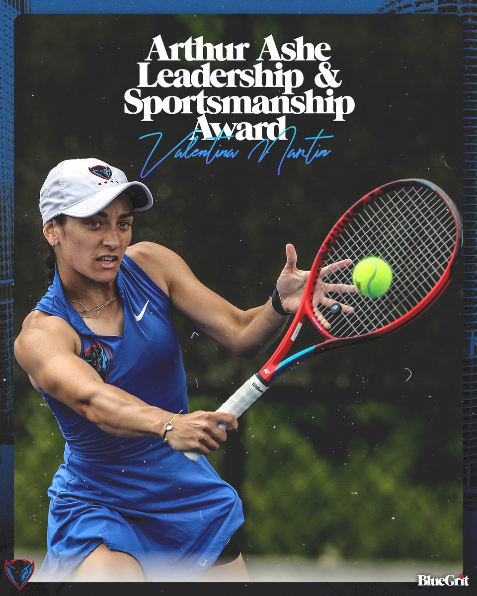 Valentina Martin was named the winner of the ITA's Arthur Ashe Leadership and Sportsmanship Award for the Midwest Region.

Learn more about the award here➡️ bit.ly/43m8Xbr

Congrats, Valentina! 👏

#BlueGrit 🔵😈