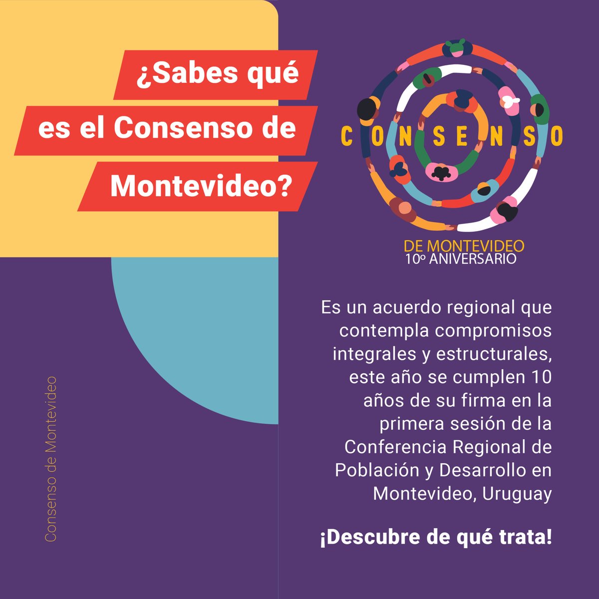 🧵El Consenso de Montevideo es un marco fundamental para abordar la violencia sexual en LAC. Nos brinda una hoja de ruta clara y nos insta a trabajar en conjunto para garantizar una región libre de violencia sexual. Aquí te presentamos aspectos clave ⬇️
✨ #10AñosDelConsenso ✨