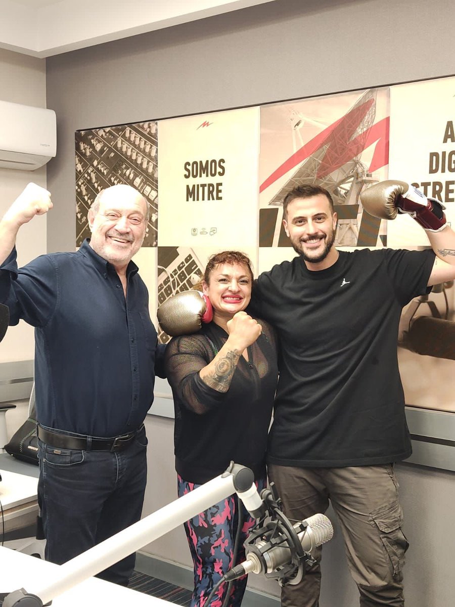 Los Leuco con Alejandra ‘Locomotora’ Oliveras, 6 veces campeona mundial de boxeo y activista social que hace una gran tarea solidaria y motivadora.