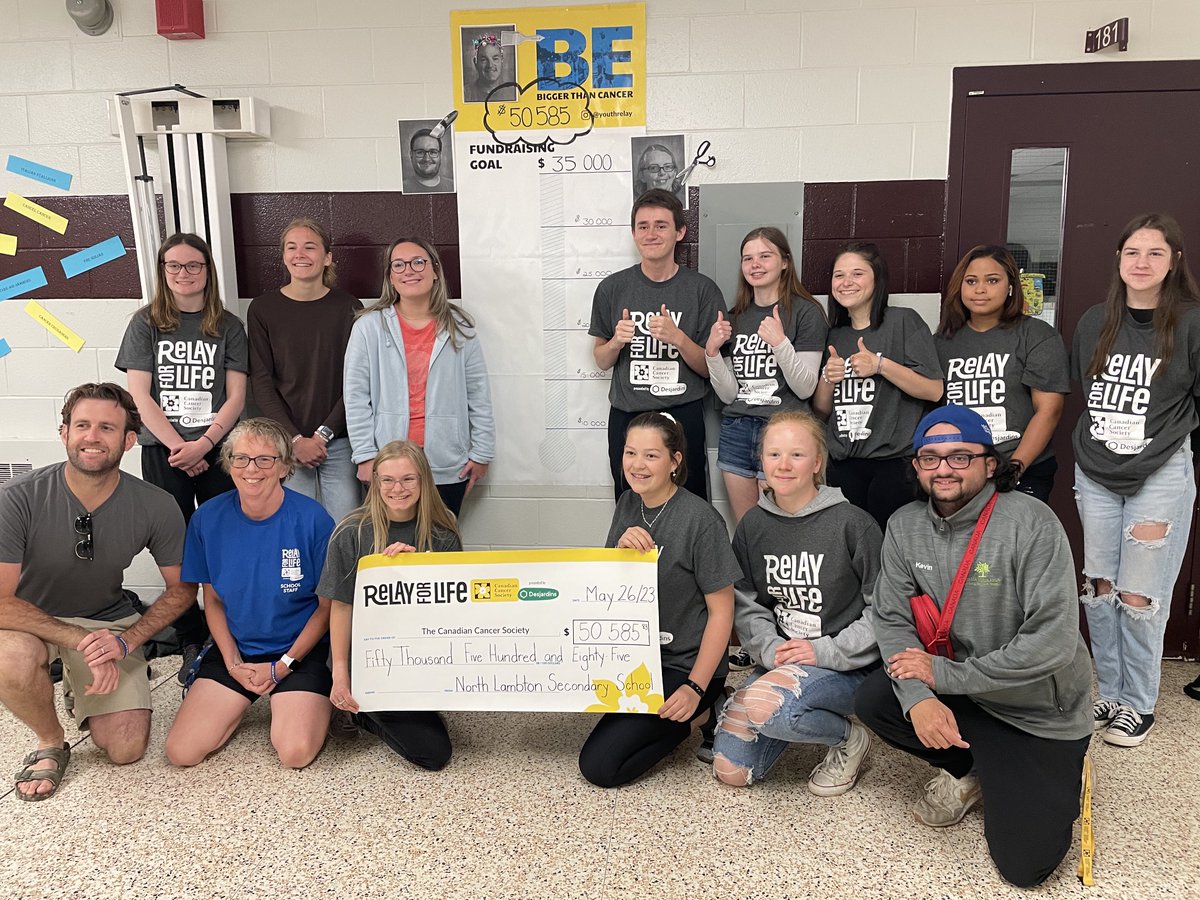 Official cheque presentation to the Canadian Cancer Society