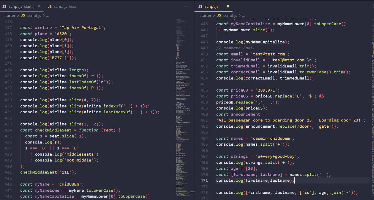 theCodemuse's tweet image. Day 7 &amp;amp; 8: Today, I dedicated my time to exploring various string methods . I really learnt alot about this methods and their significance when working with APIs .cant wait to start applying all this on real time projects.  #100daysofcode #devbubble #javascript
