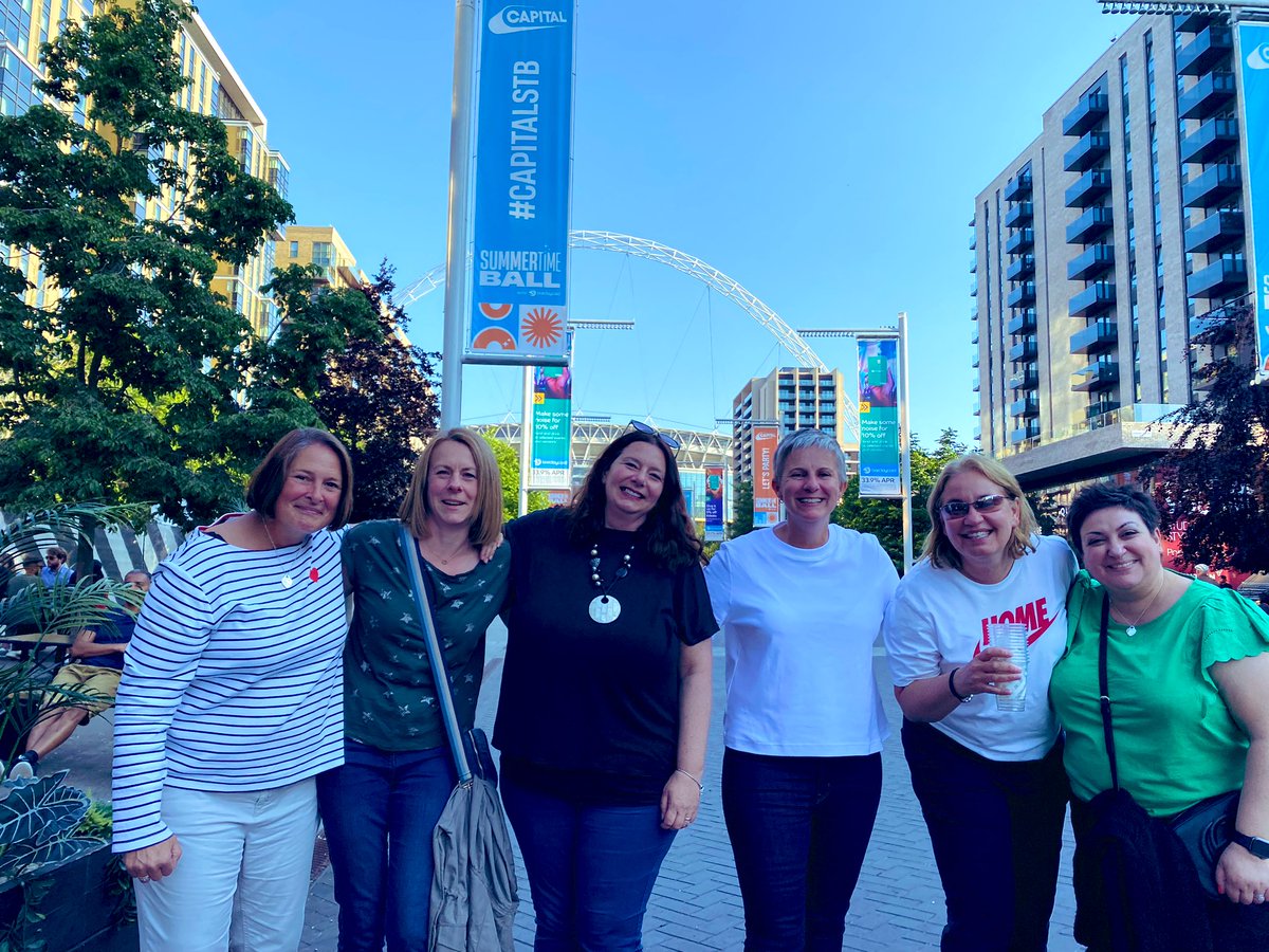 Celebrating 25 years of my lovely friends <a href="/LucyWellingsFA/">Lucy</a>  Rachel Pavlou and  Tessa Baker time <a href="/FA/">The FA</a>. Reunited with the original Potters Bar gang 💜💜