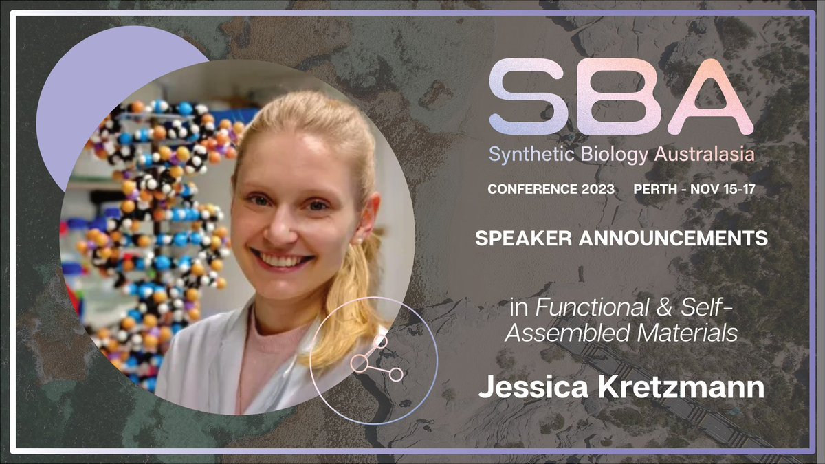 Synthetic Biology Australasia (SBA) (@synbioausasia) on Twitter photo Join us in welcoming <a href="/JessKretzmann/">Jessica A Kretzmann</a> as a speaker at #SynBioConf2023! With a focus on DNA origami, gene delivery, and nanoscale interactions, her research bridges nanotechnology and biotechnology. Discover the potential of bioengineered polymers for health and energy applications! Join us in welcoming <a href="/JessKretzmann/">Jessica A Kretzmann</a> as a speaker at #SynBioConf2023! With a focus on DNA origami, gene delivery, and nanoscale interactions, her research bridges nanotechnology and biotechnology. Discover the potential of bioengineered polymers for health and energy applications!