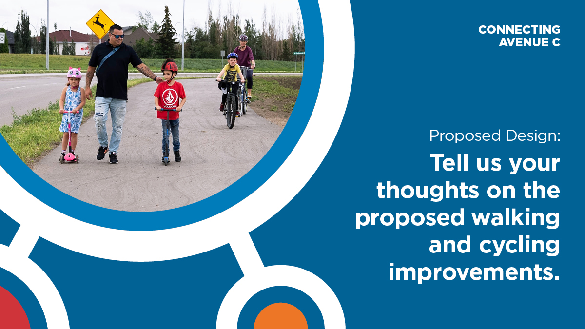 cityofsaskatoon's tweet image. 🤔 Do you want to learn about and give feedback on the proposed design for cycling and walking on Avenue C? 
💬 Have your say today: bit.ly/3IKQHAj.
👉 Learn more: bit.ly/3A4LgHT.
#ConnectingAveC