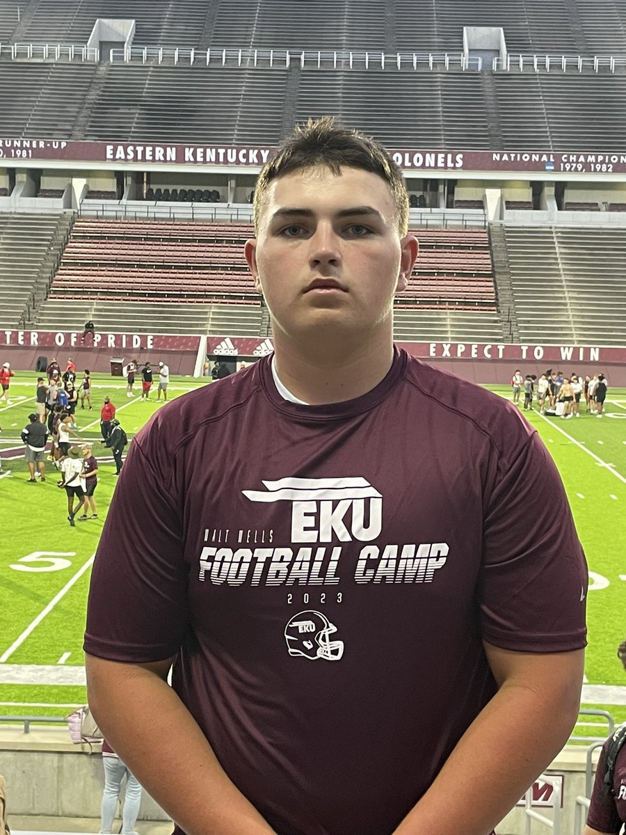 CarterBridges16's tweet photo. Big thanks to @EKUFootball for a chance to compete and get better. I had a great time. @J_maineKeyes @FootballIronton https://t.co/nSrNb35CKj