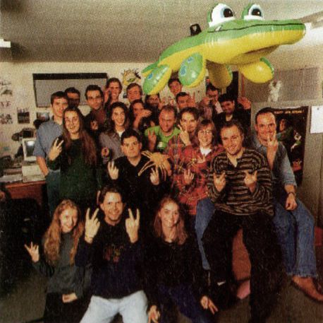 ScottButlerAct's tweet photo. The original Croc: Legend of the Gobbos team, circa 1996 (I'm knelt down in between Karin and Lisa). Today Jez San let the world know that there's a new Croc in town!
#crochd #croclegendofthegobbos https://t.co/df49Uy1YLF