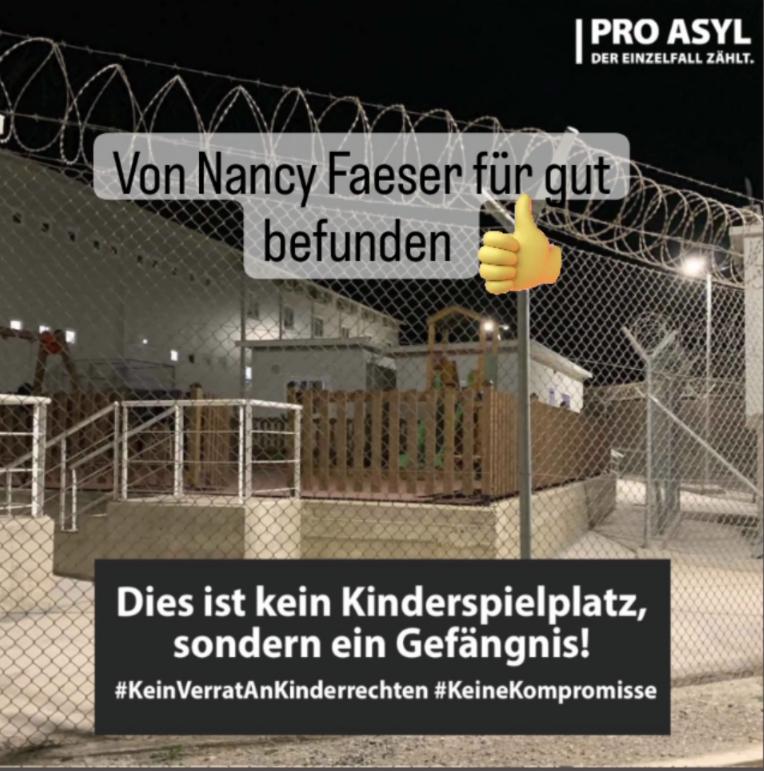 Defacto Haftlager auch für Kinder - das ist der 'historische Erfolg' von @NancyFaeser 
#asylrecht #GEAS