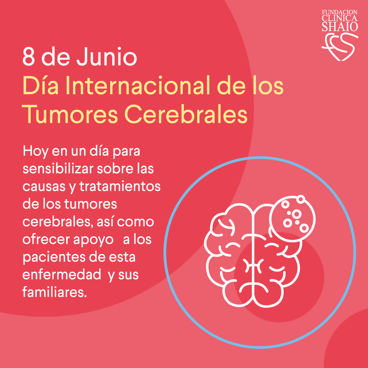 En este día los invitamos a informarse para prevenir, si sufre de dolores de cabeza constante, mareos y problemas al hablar, no dude en ir al médico, una enfermedad diagnosticada a tiempo puede tener un mejor pronóstico. 

#DiaInternacionaldelosTumoresCerebrales