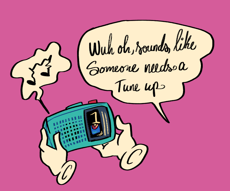 IncognitoMoan's tweet photo. (1/3) My latest hobby has been collecting cassettes, and I've got the cutest little Jensen player to help me with that. It's a little finicky at times, but I'm learning to play around with it 😉 #object #oc #nsfwart #kinda https://t.co/tutr0IKl3V