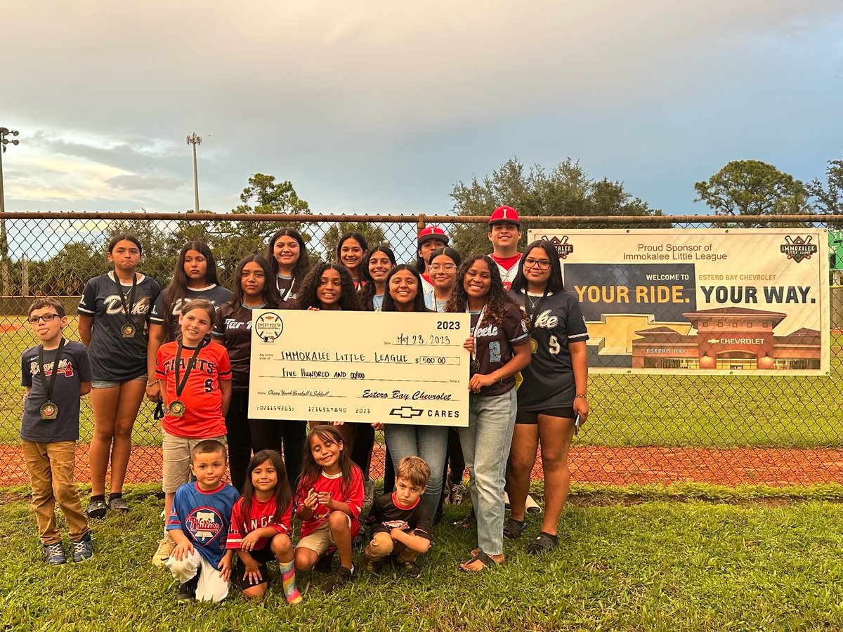 It's wonderful to see a company that is so passionate about supporting children.  Great job Estero Bay Chevrolet!