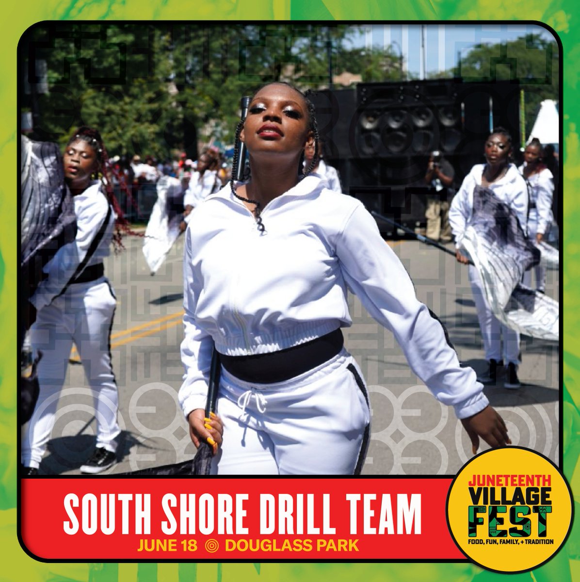 ITAVschools's tweet photo. We are excited to welcome @SouthShoreDrill  to the SOLD OUT second annual Juneteenth Village Fest in Chicago's Anna &amp; Frederick Douglass Park. 

Learn how you can volunteer: https://t.co/e9gx7jnSxq https://t.co/XiNK5MztK9