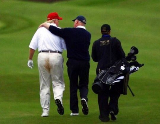 @JDVance1 Here's a real one, after he shit his pants on the back 9. #DiaperDon