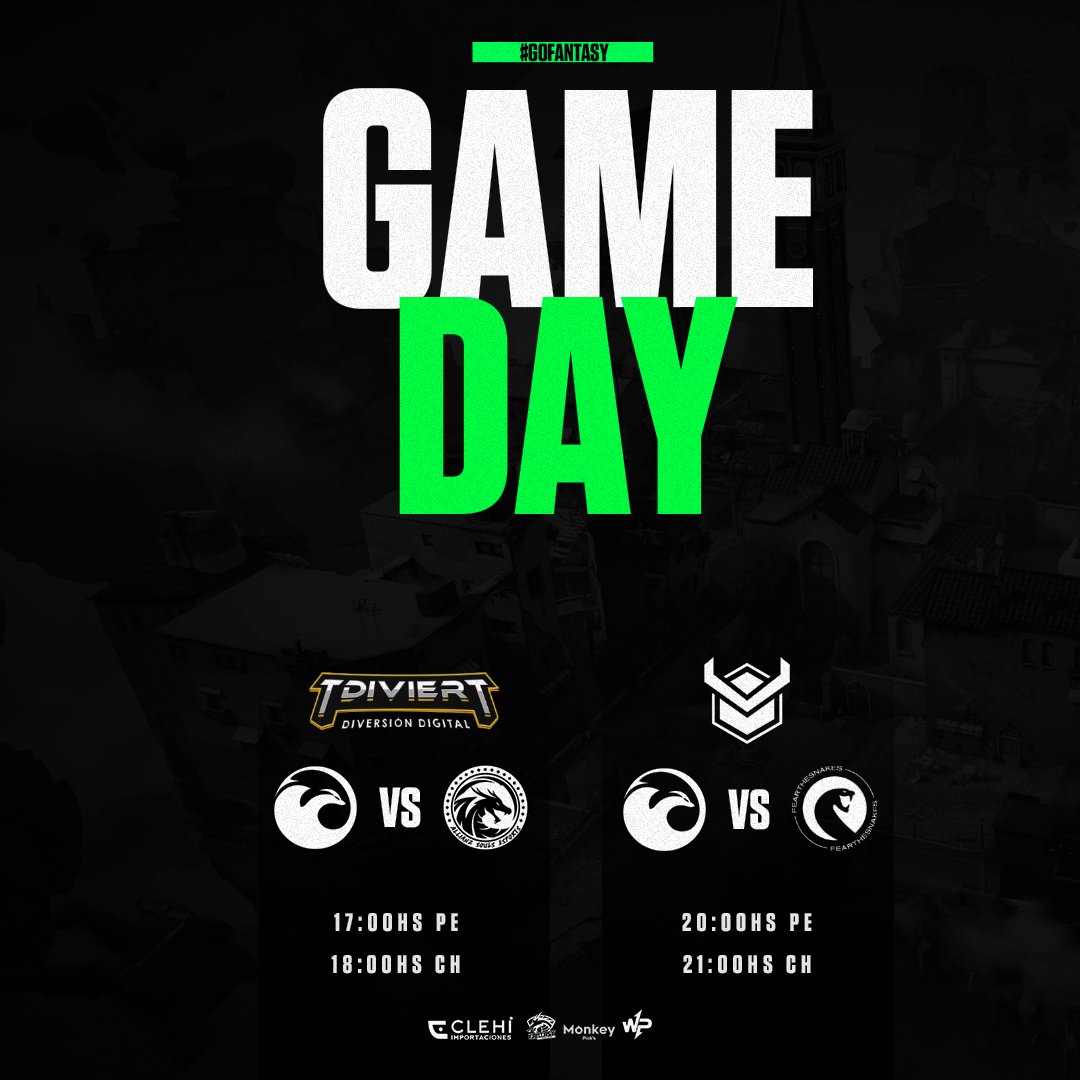 FantasyGTeam's tweet photo. Día cargado de enfrentamientos para la escuadra de #Valorant , listos para tremendas partidas 😎
#VNL
🆚 @vipers.gaming
⌚ 20:00 hs PE - 21:00 hs CH
🟣https://t.co/ODN7i4aJfP
#TDIVIERT
🆚 @allianzsouls
⌚ 17:00 hs PE - 16:00 hs CH
🟣https://t.co/21Don42Lno
#GoFantasy #gofsy https://t.co/spywVp2DCN
