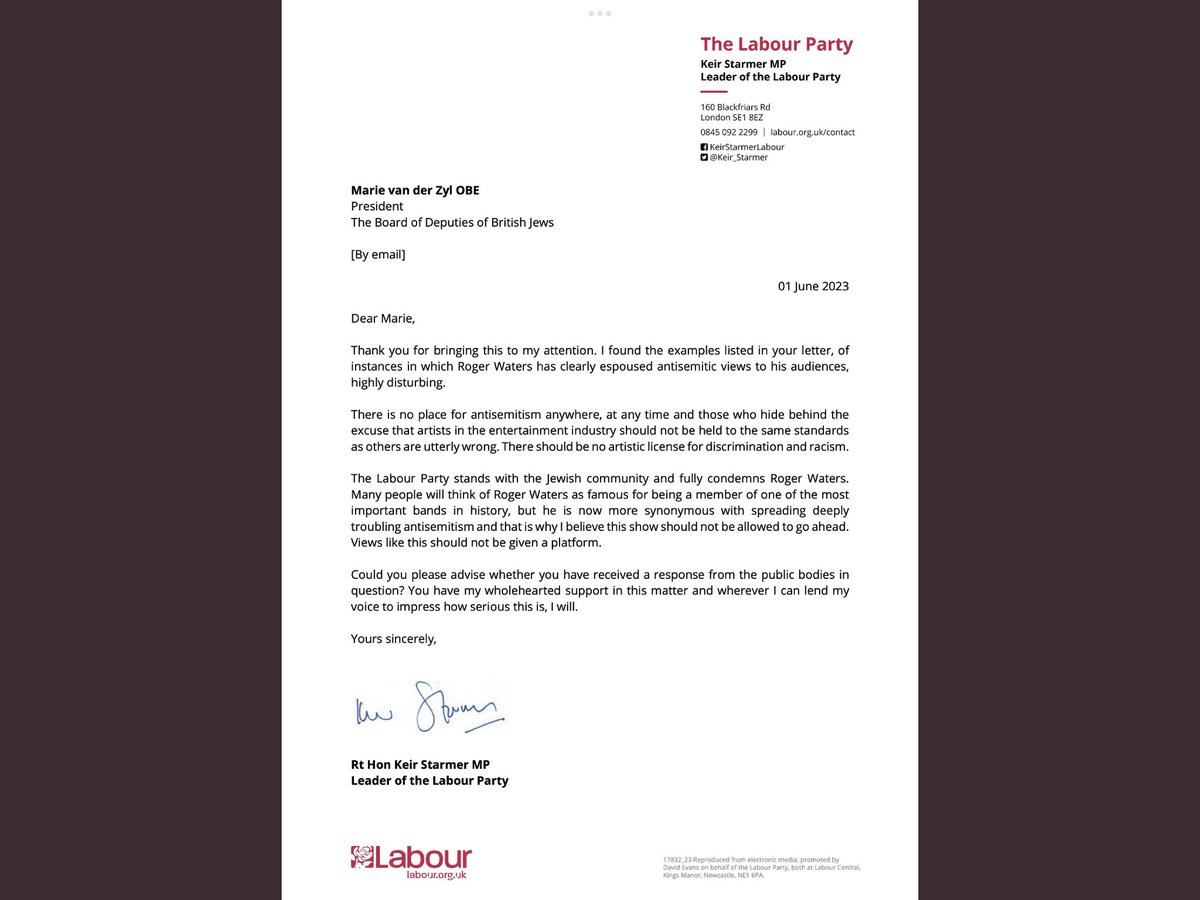 If you want to know what state capture looks like, read this letter from Sir Keir Starmer to the Zionist @BoardofDeputies.