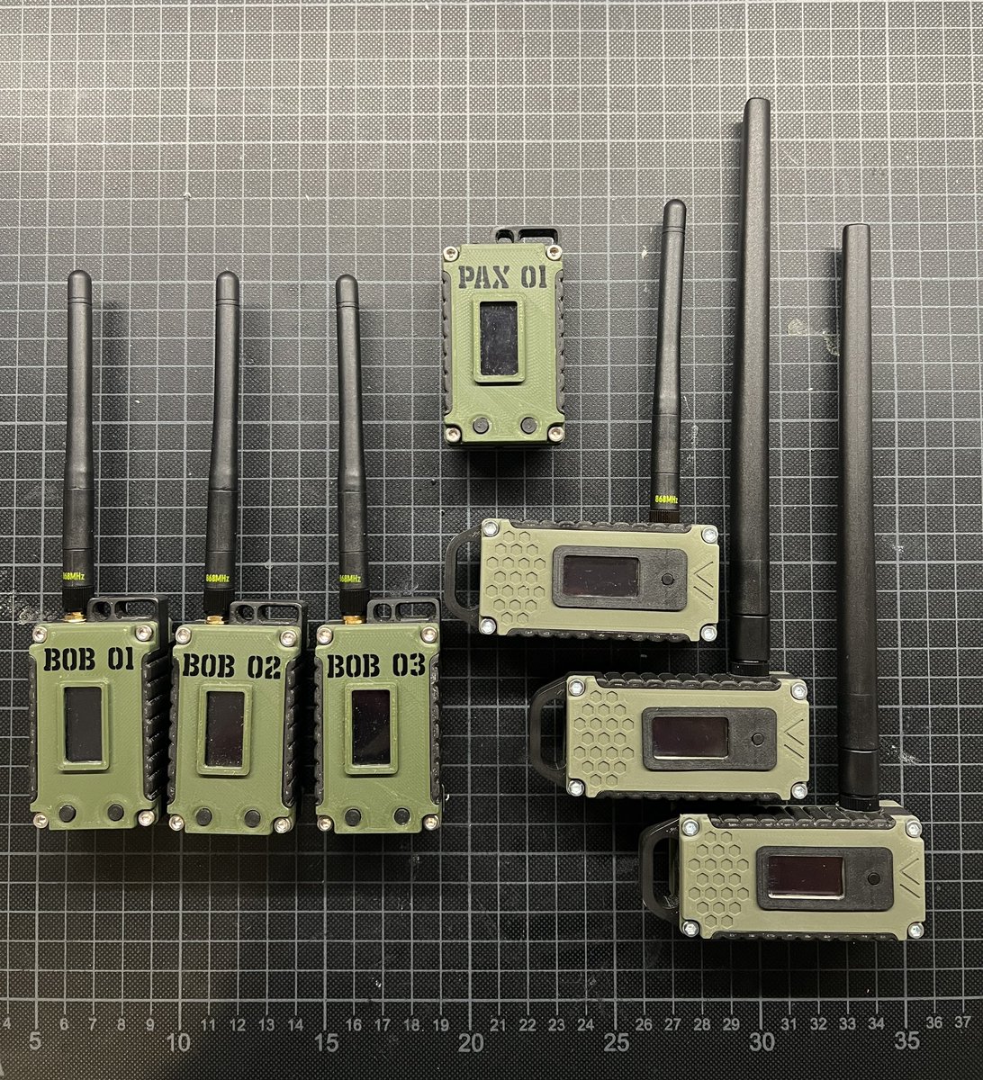 LordOfAIlThings's tweet photo. @TheMeshtastic 3 Solar Router, 1 Gateway and several Clients are currently tested! Awesome Project! Credits to “TonyG” on Printables for the great cases! https://t.co/grtPlSAOli https://t.co/o1LNLuN0sU
