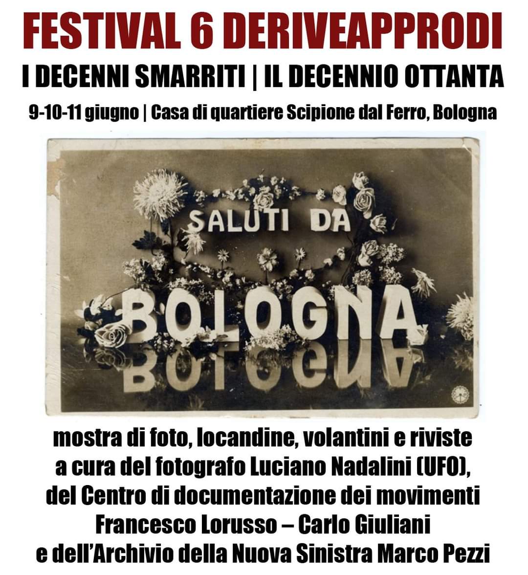 PippiCalz's tweet photo. I decenni smarriti
Il decennio Ottanta
Mostra di foto, locandine, volantini e riviste
Dal #9giugno 
A #Bologna
#DeriveApprodi

https://t.co/N5UtFyXRUO https://t.co/xl2Ir0PCWe