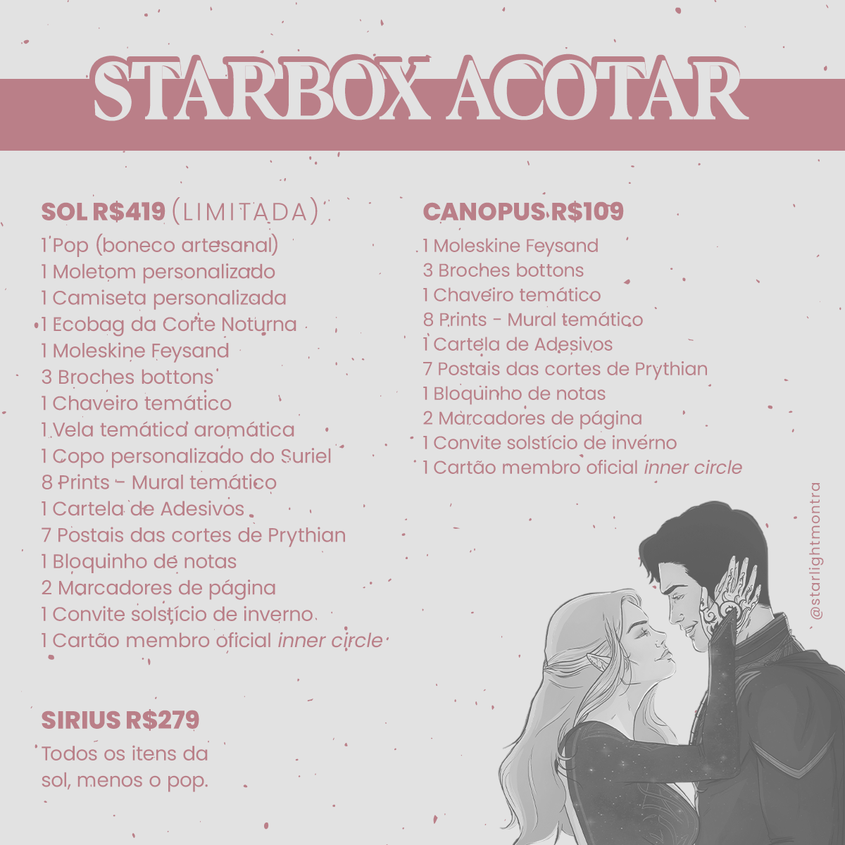 starlightmontra's tweet photo. Starbox de ACOTAR lançada! ✨

➡️ https://t.co/fS41iZ2Zbn https://t.co/mZXV3eLNI6