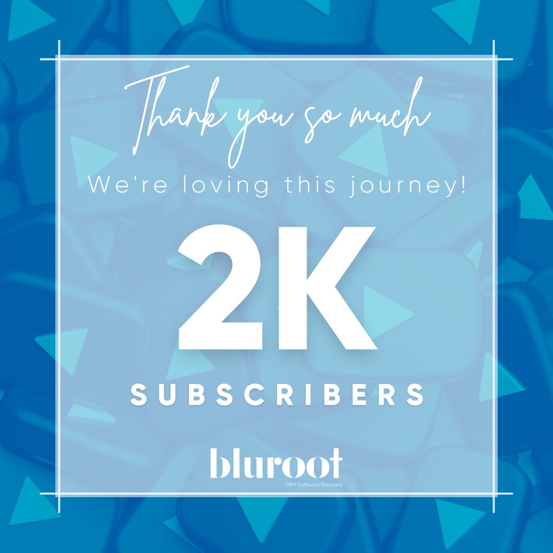 Our YouTube channel has reached an incredible milestone: 2000 subscribers! We want to extend our deepest appreciation for your support and comments that continue to fuel our passion for creating valuable content about Zoho.

Subscribe now: zurl.co/DBJq

#zohopartner