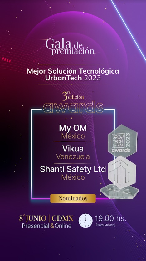 Elchnte's tweet image. Hoy el equipo de @Vikua_  estará presente en la 3era edición del los #PROPTECHAWARDS como Mejor Solución Tecnológica #URBANTECH 2023
Gracias a @ProptechLatam por esta nominación, #Sendgoodvibes 😁
