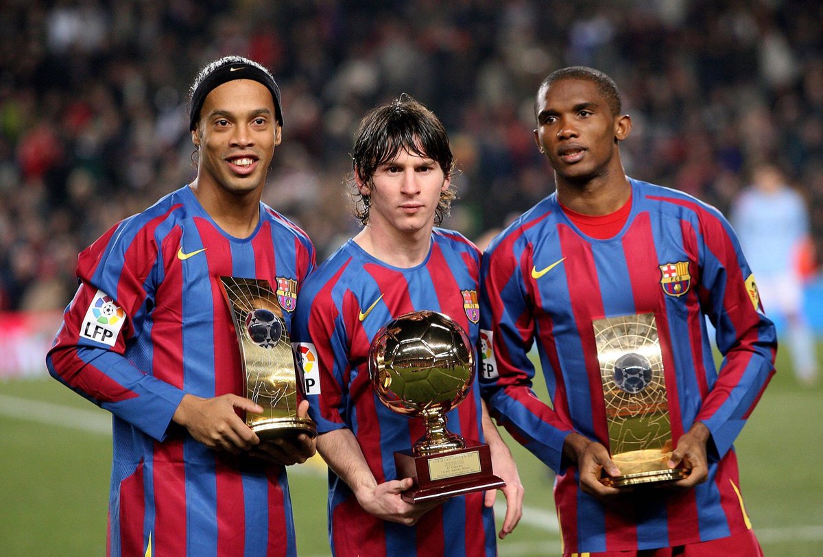 Messi was rubbing shoulders with the BIG BOYS at 18