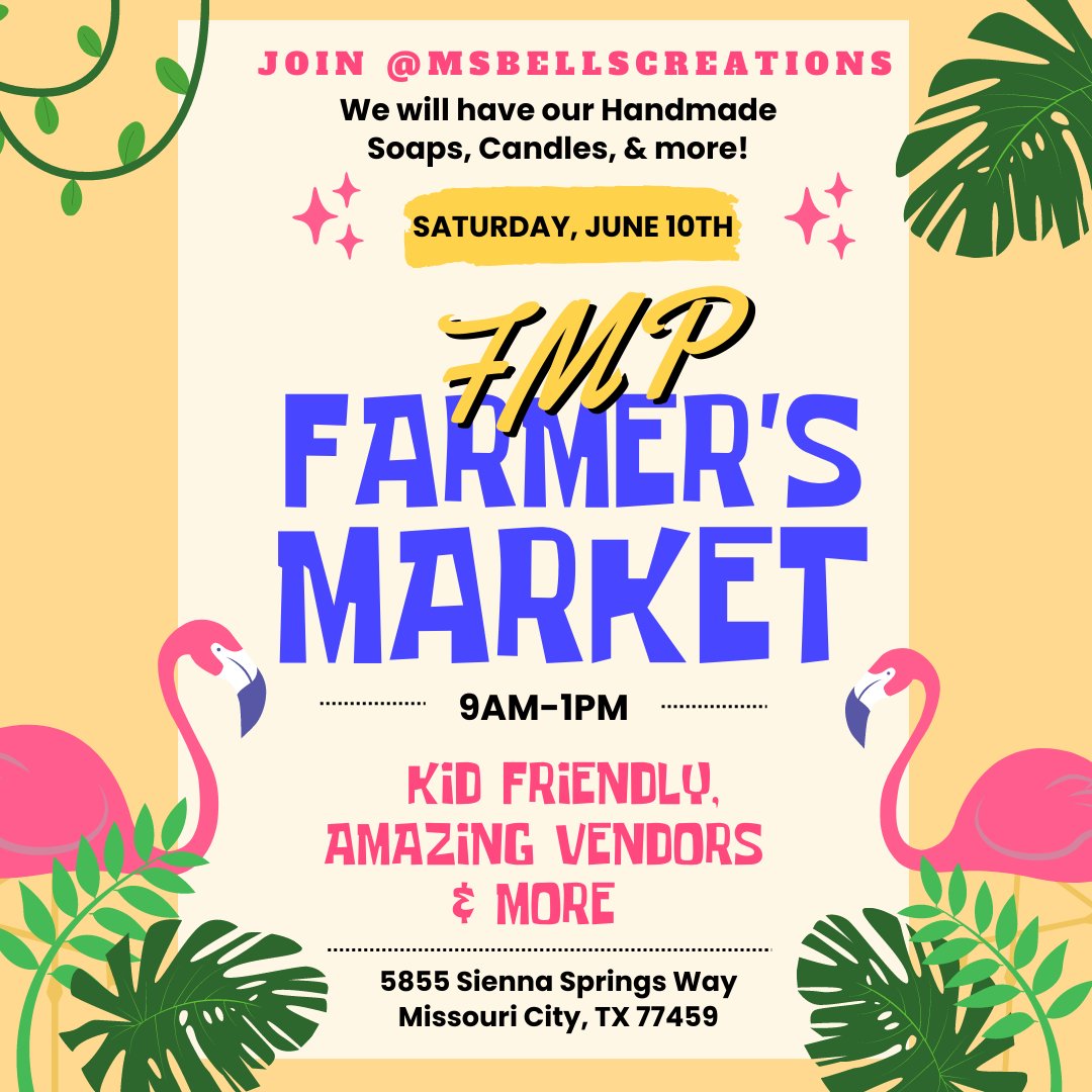 🗓️Mark your calendars for June 10th! 
⌚We'll be at the FMP farmer's market and you won't want to miss it. 
🛍️Stock up on unique and thoughtful gifts for Dad!
#farmersmarket #shoplocal #supportlocal #missouricitytx #missouricity #missouricitytx