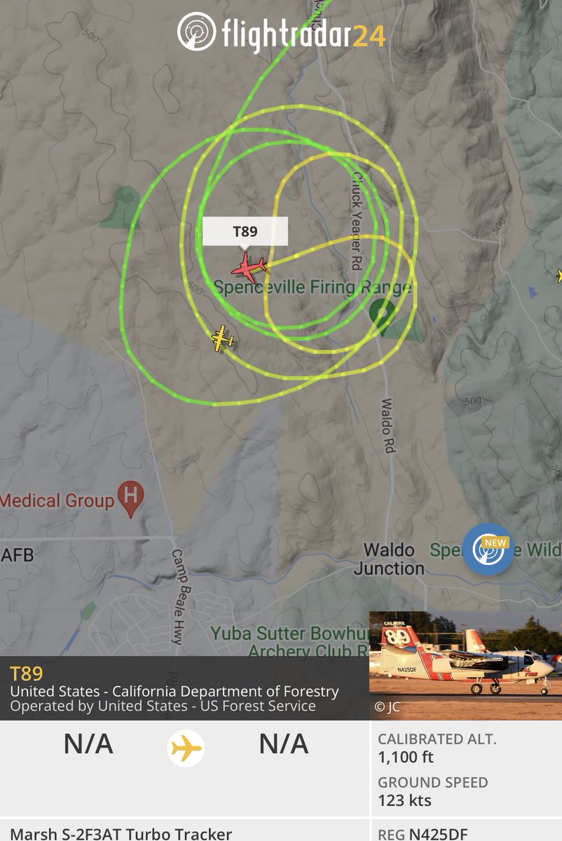 Elias_Funez's tweet photo. #ChuckFire #YeagerFire off of Chuck Yeager Road. Power lines reported down Grass Valley air tanker 89 and air attack over the incident. #theunionnow @TheUnion https://t.co/B1ak7i4jvb