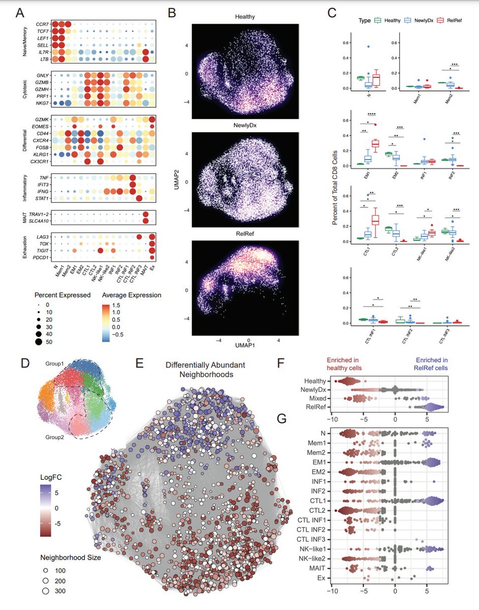 Online First: CD8+ #Tcell Landscape in #AcuteMyeloidLeukemia, by @poonamndesai, @HusseinAbbasLab et al.
bit.ly/3P8otnb
@patrickreville @Daver_Leukemia @BofeiWang3 @JessRoot1 @DinlerAntunes @mkonople @GreenLymphoLab @DapengHao