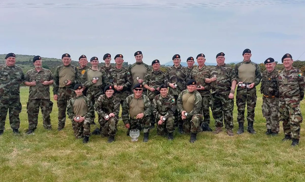 JamesDempsey1's tweet photo. Scalded.......
All Army shooting competition Kilworth 2023...second place in the rifle competition and the falling plates. Well done to all shooters in the competition last, excellent marksmanship skills. 
#óglaighnahéireann 
#allarmy
#reservedefenceforces
#12thinfantrybattalion https://t.co/tWQ9DvOChu